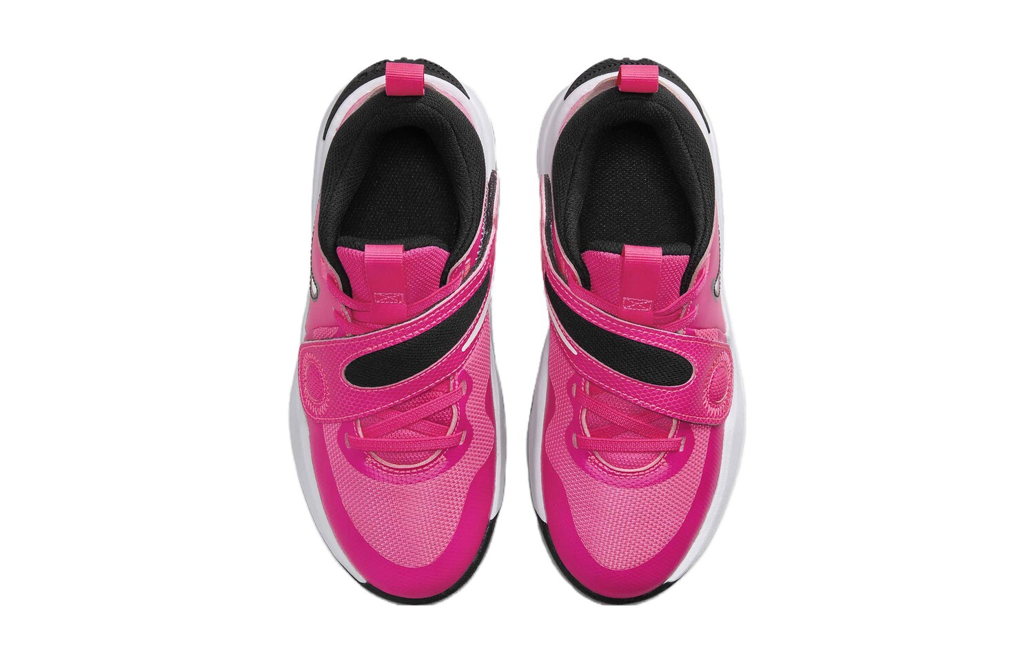Кроссовки Nike Team Hustle D11 GS 'Fierce Pink', розовый/черный/белый — фото 4