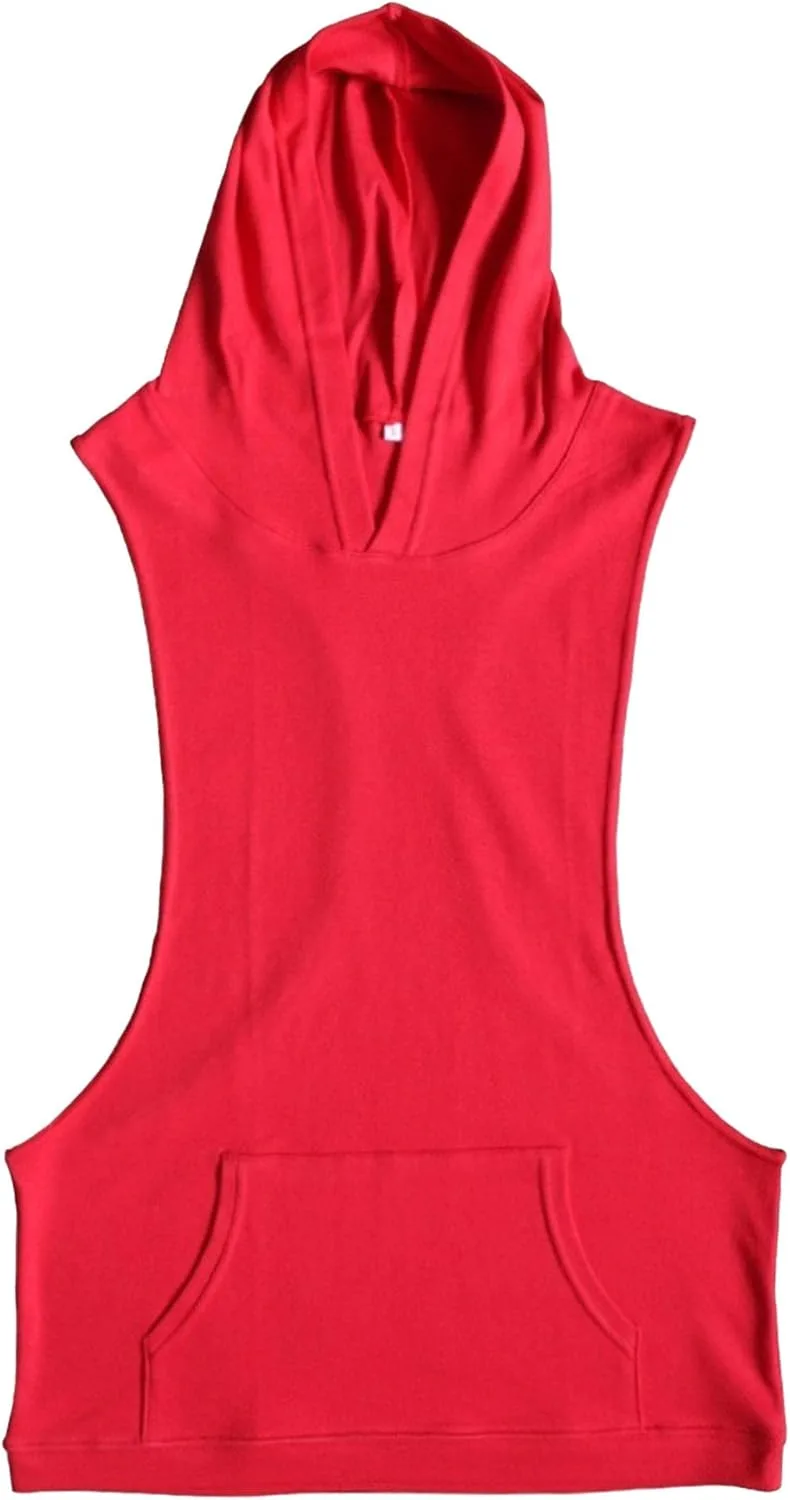 

Мужской безрукавный худи с капюшоном для тренировок VgueElegc