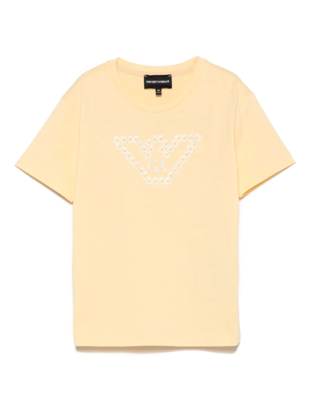 

Декорированная футболка Emporio Armani Kids, желтый