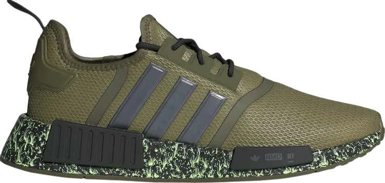 

Кроссовки NMD_R1 'Focus Olive Black', зеленый