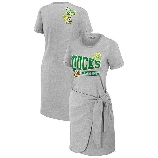 

Женское платье-футболка knotted heather gray oregon ducks Wear By Erin Andrews
