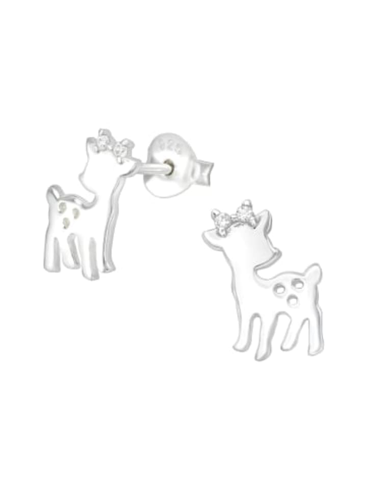 

Alexander York Серьги-гвоздики, серьги-гвоздики, с белыми кубическими циркониями, в оправе из серебра 925 пробы, комплект из 2 штук