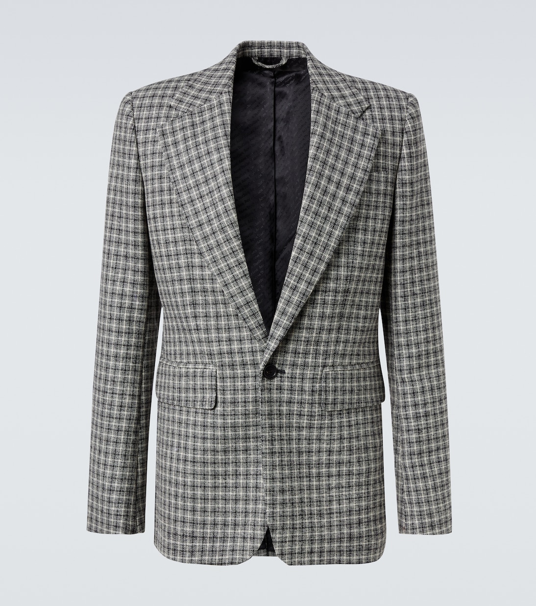 Клетчатый шерстяной пиджак Acne Studios, Black/White