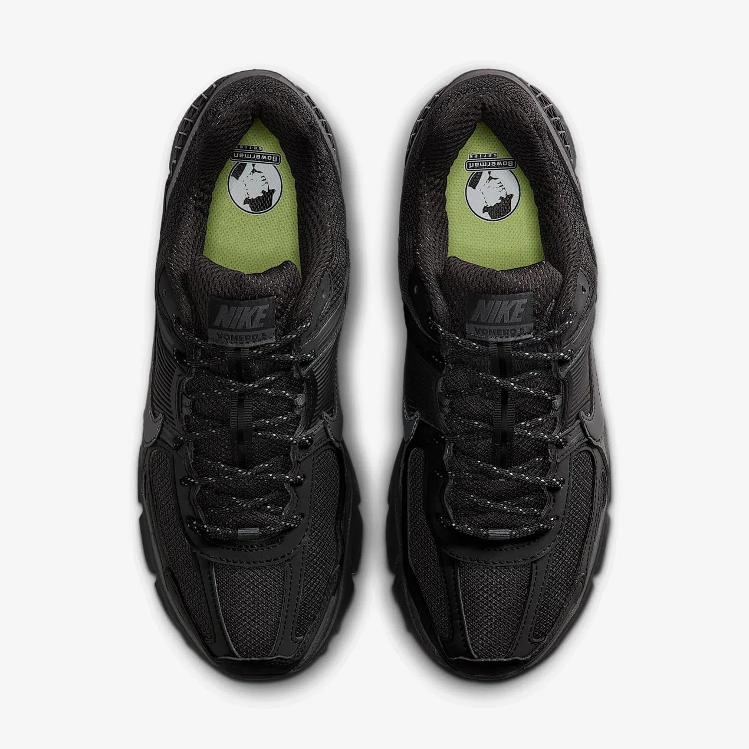 Кроссовки Nike Zoom Vomero 5, мужские, Black/Anthracite/Light Lemon Twist/Black, размерная сетка мужская/женская — фото 4