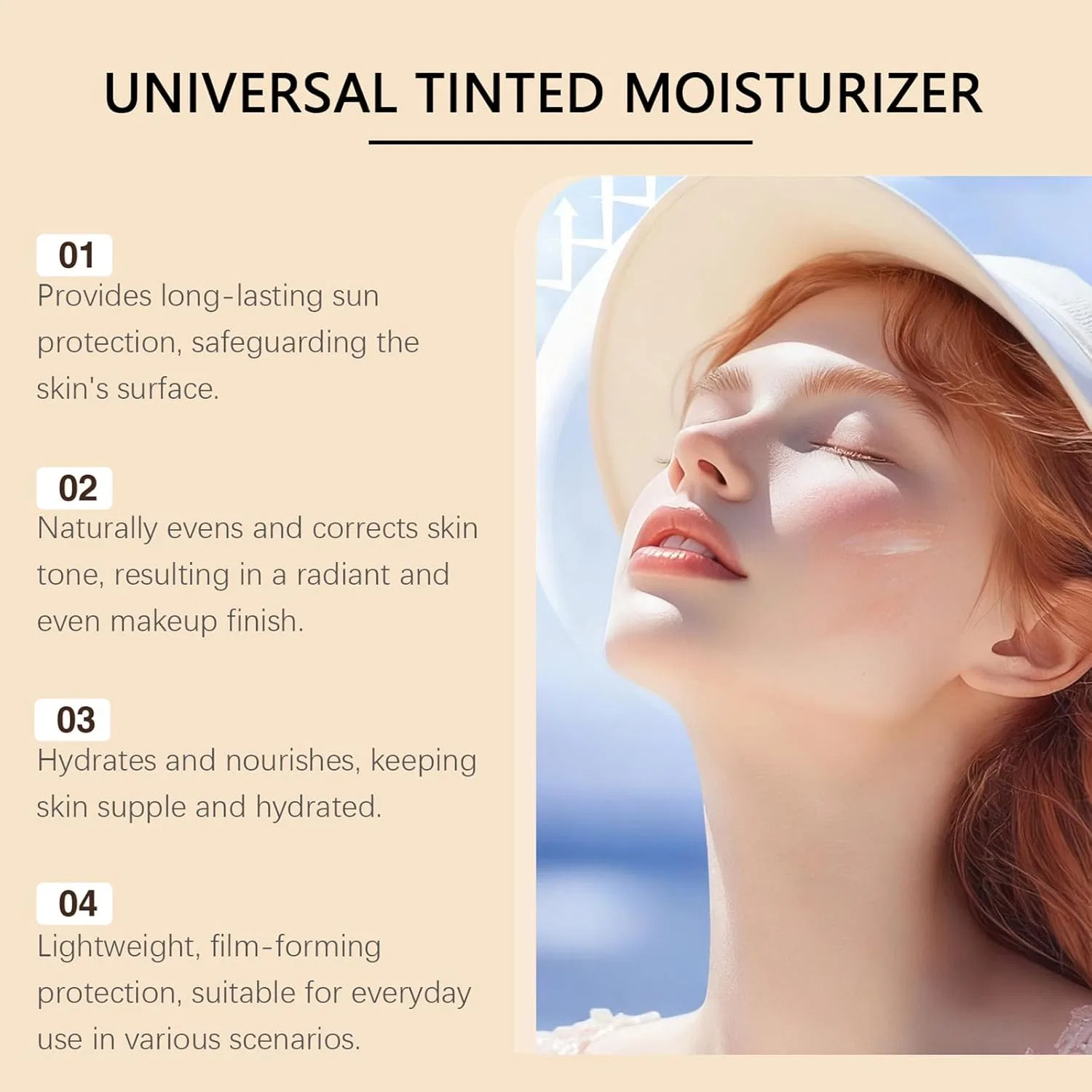 Тонирующий солнцезащитный крем для лица SPF 50 Generic, 2 Pieces. — фото 4