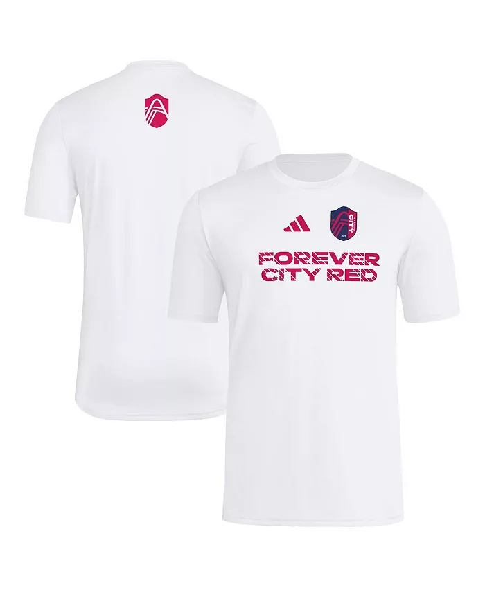 

Мужская белая футболка St. Louis City SC 2025 Jersey Hook AEROREADY adidas