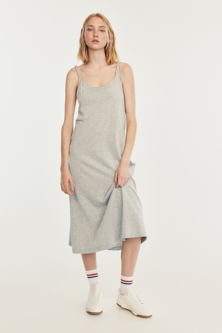 

Платье из джерси с закрученными бретелями H&M, серый