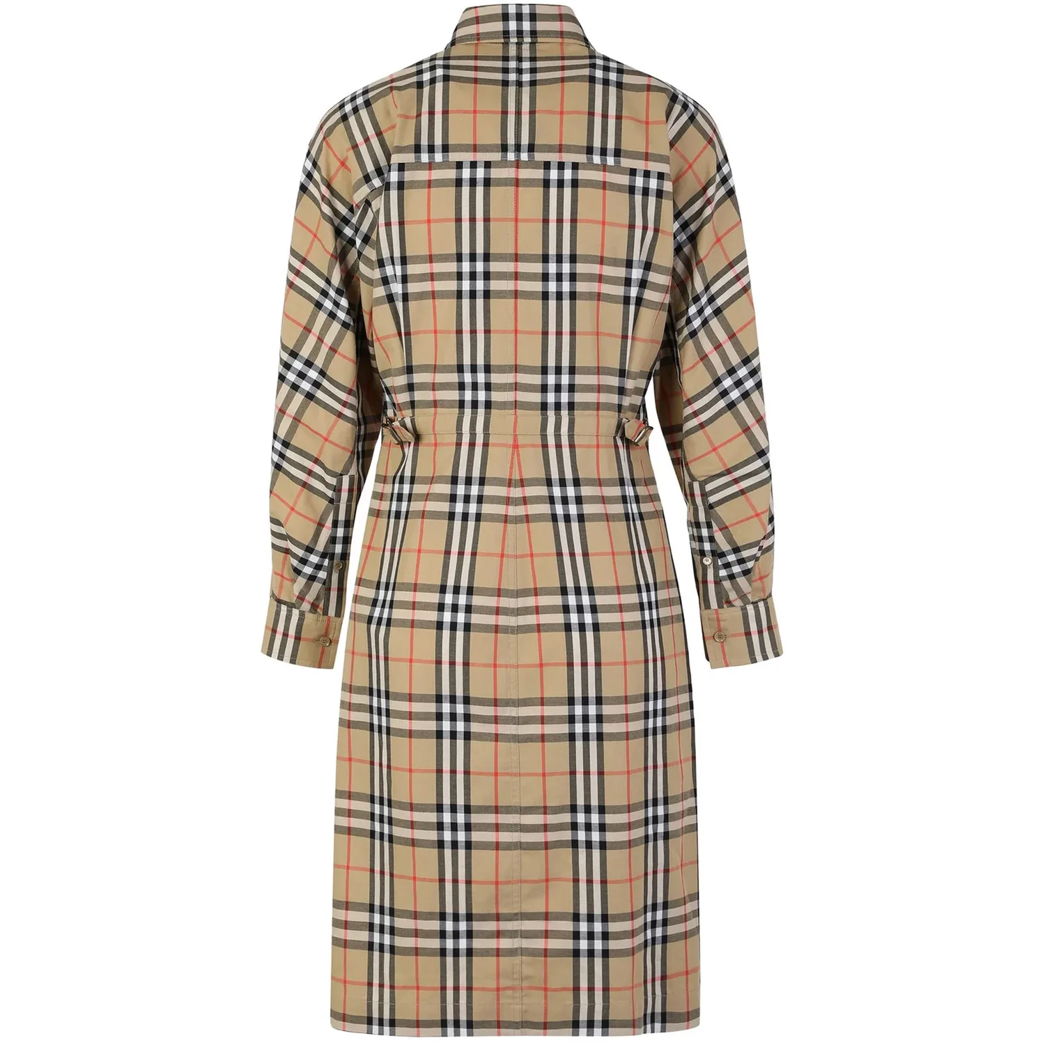 Платье миди Burberry, клетка, бежевое — фото 3