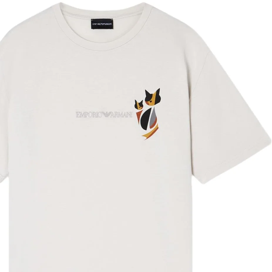 Футболка Après collection-print EMPORIO ARMANI, светло-umber — фото 3