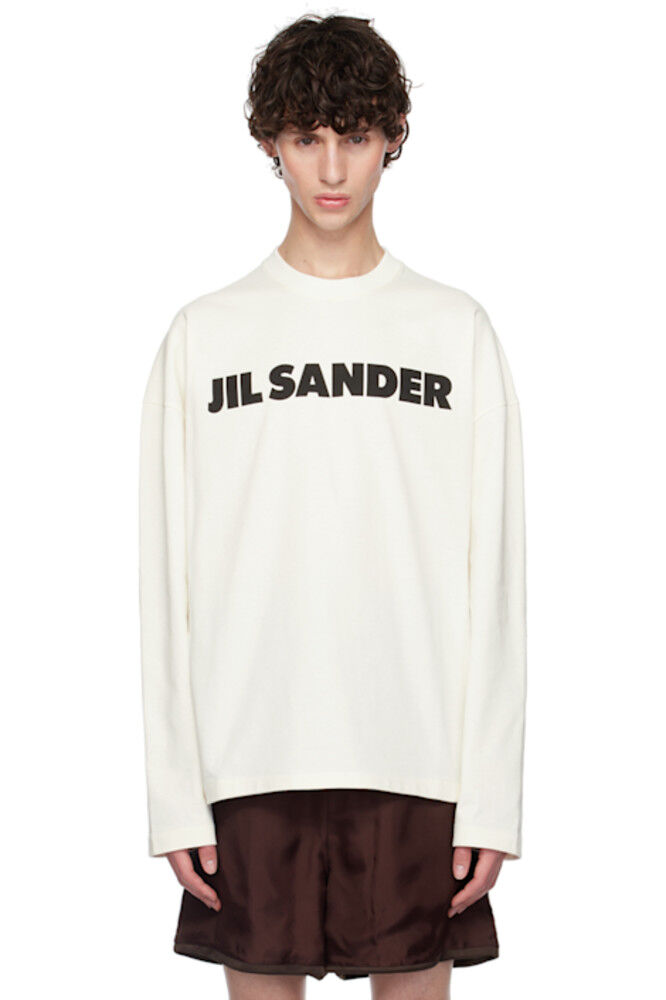 

Футболка с длинным рукавом и принтом логотипа Off-White Jil Sander