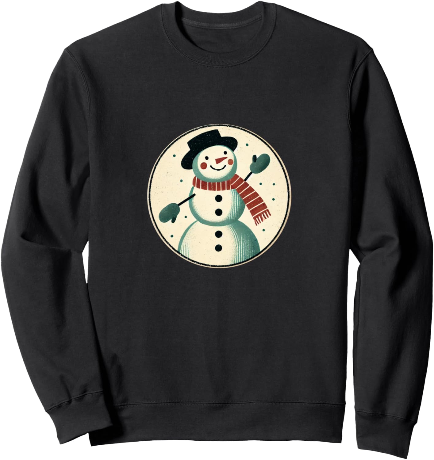 

Толстовка с изображением снеговика в честь зимнего солнцестояния Vintage Snowman Lover Snugg, черный