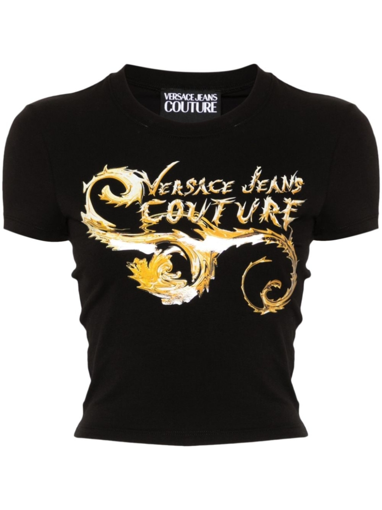 

Versace Jeans Couture укороченная футболка Chromo Couture, черный