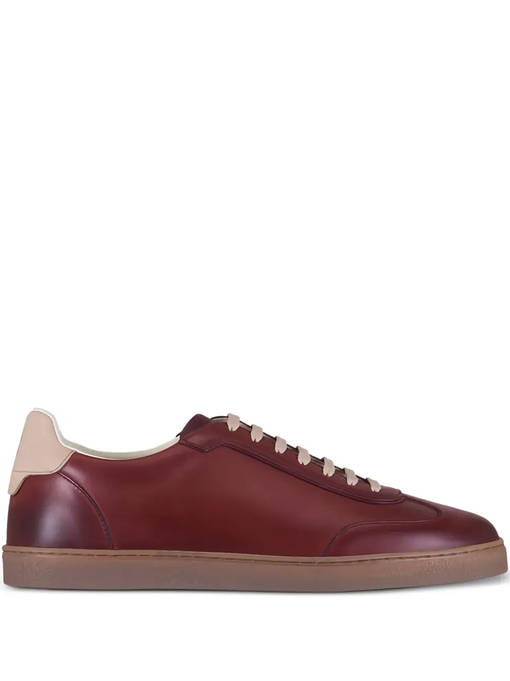 Кожаные низкие кроссовки Brunello Cucinelli, красный