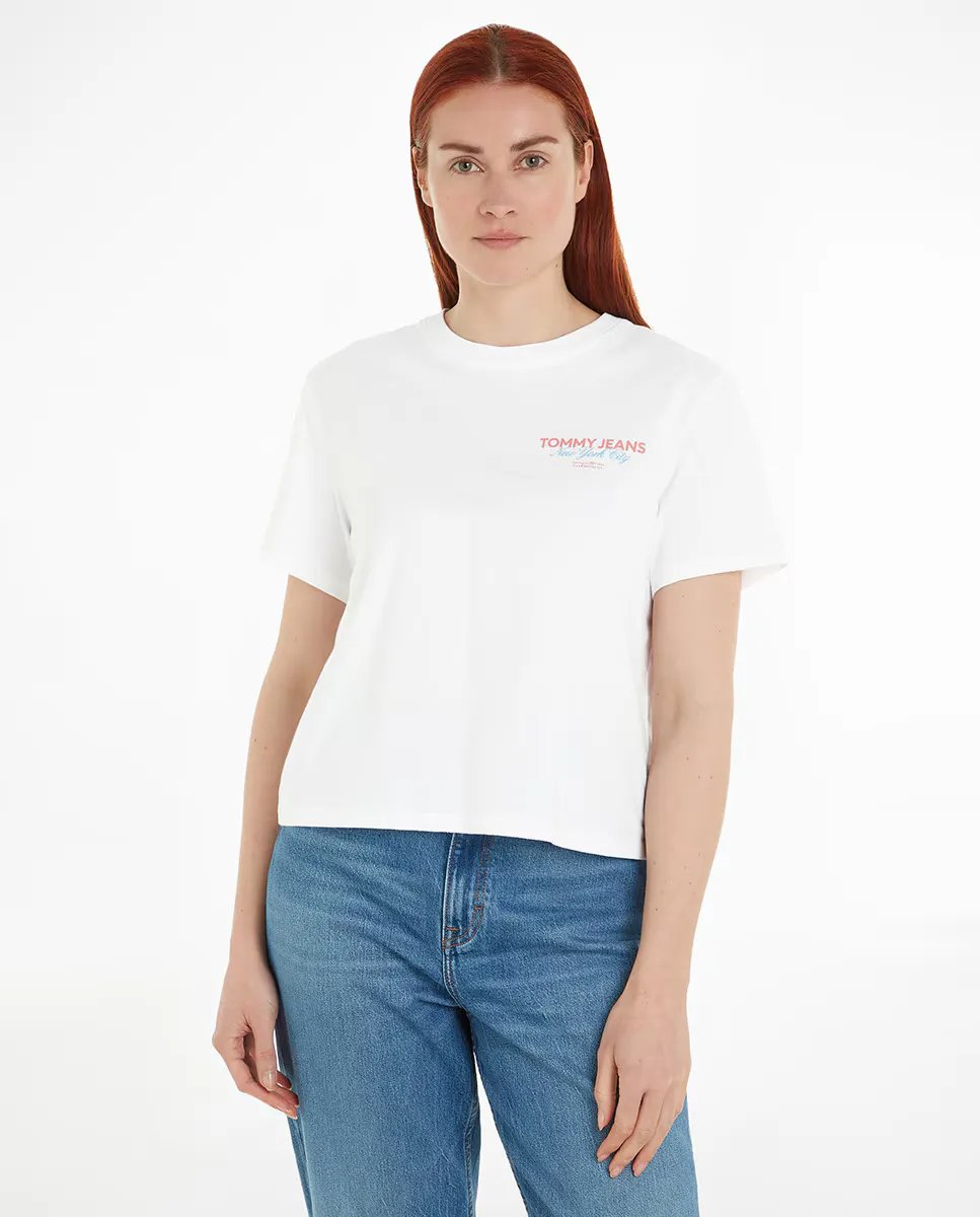 

Женская футболка свободного кроя с короткими рукавами Tommy Jeans, белый