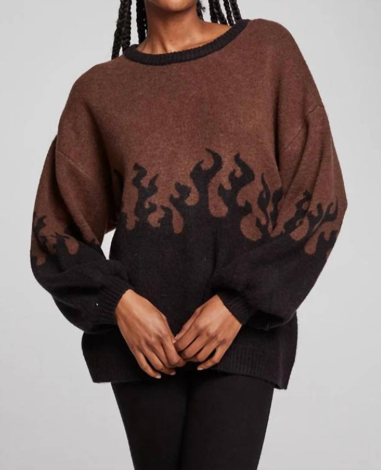 

Свитер Foxy Flames Golden Pullover в цвете какао-коричневый Chaser