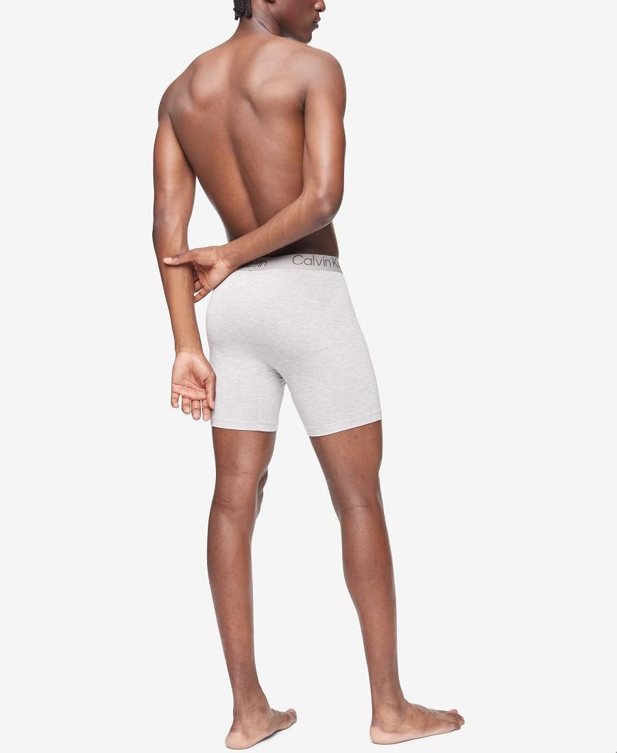 Ультрамягкие современные трусы-боксеры Calvin Klein для мужчин, Black, Blue Shadow, Grey Heather — фото 3