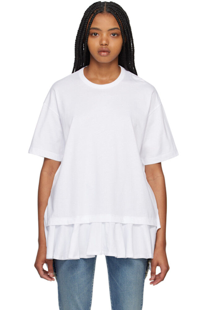 

Белая футболка с оборками Comme des Garçons Shirt