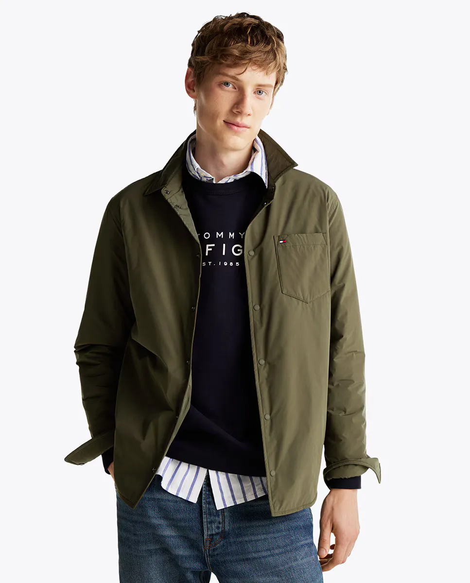 

Мужская ультралегкая куртка на пуговицах Tommy Hilfiger, темно-зеленый