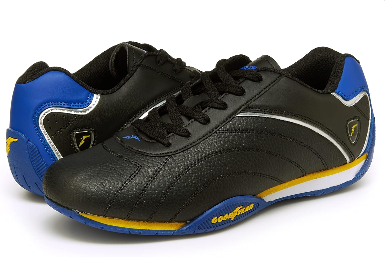 

Мужские кроссовки Goodyear Ori Racer - низкие кроссовки, ПУ-кожа и тканевая подкладка, черный/желтый