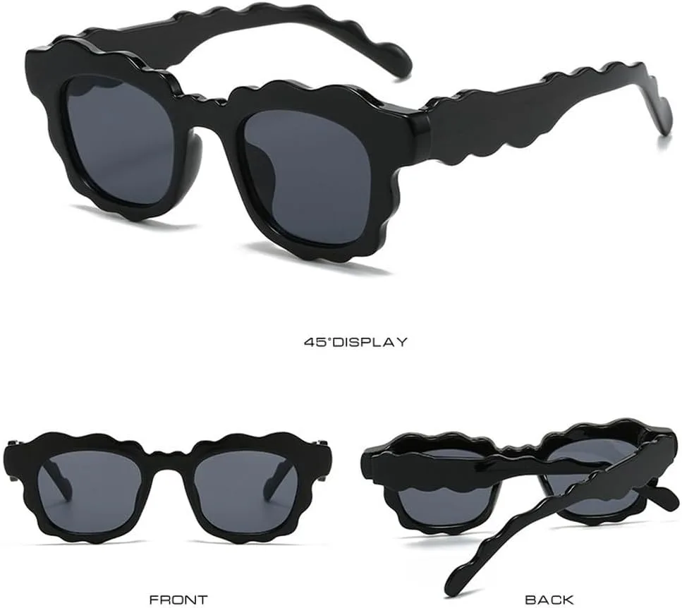 

Модные солнцезащитные очки неправильной прямоугольной формы из геля для женщин, прозрачные с градиентом, для мужчин, трендовые и уникальные GHVWYX, Green Leopard Tea