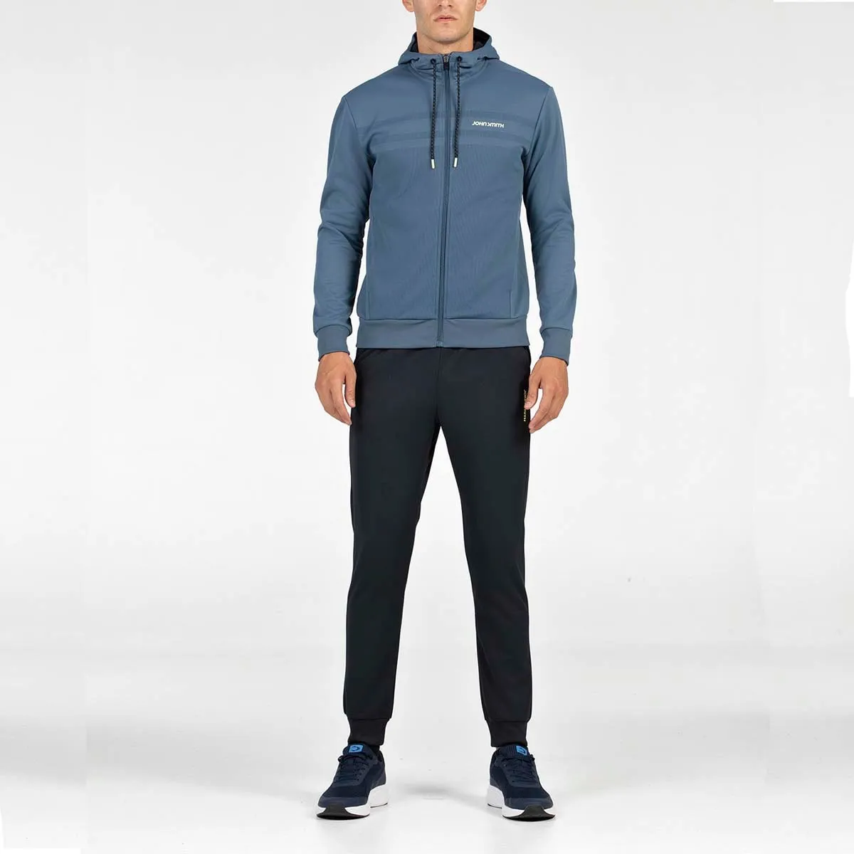 

Мужской тренировочный костюм из полиэстера Chao M John Smith, стальной синий