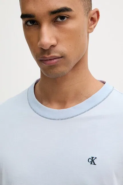 Футболка Calvin Klein хлопковая мужская, фиолетовый — фото 4
