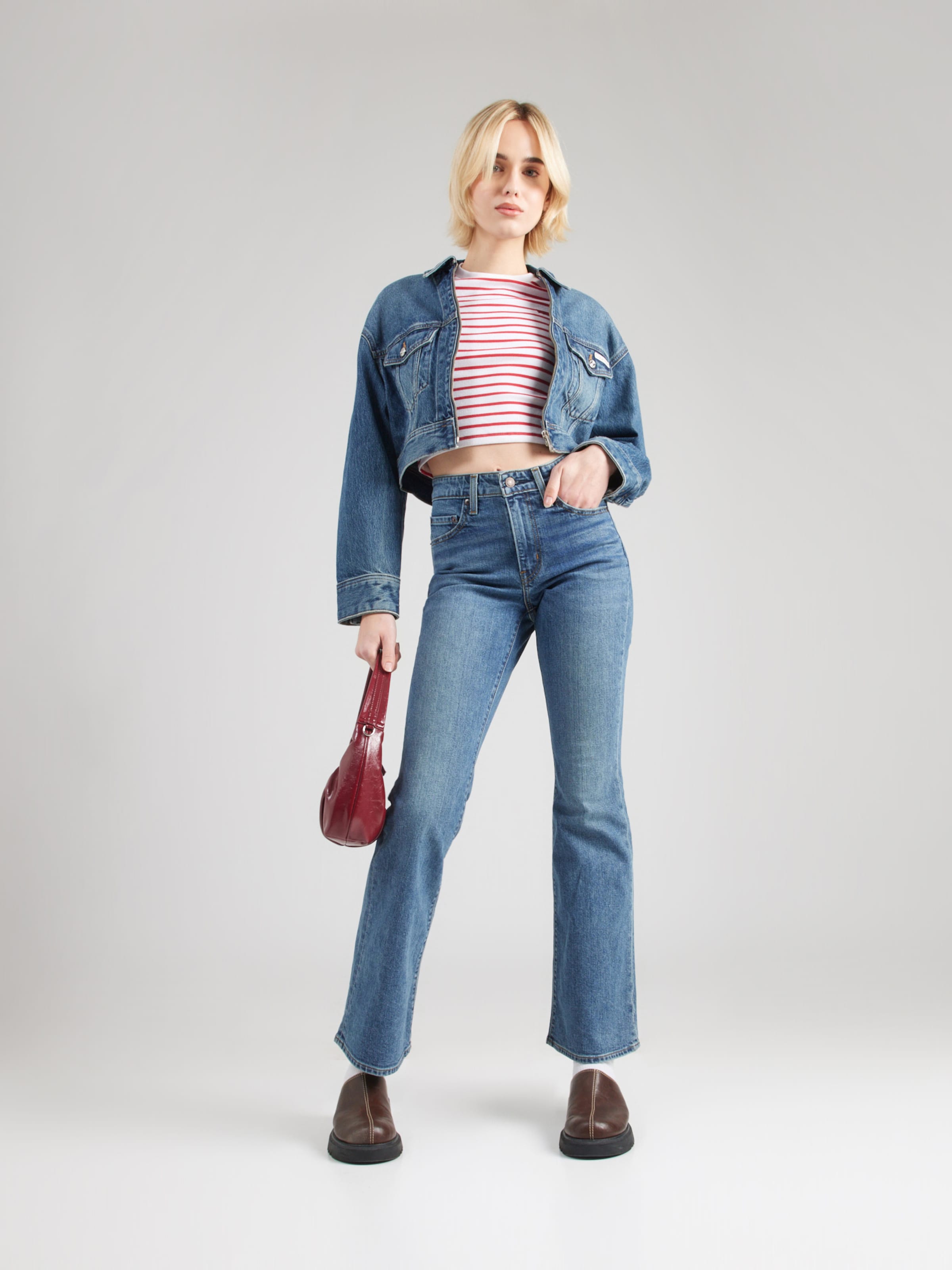 LEVI'S  Джинсы-клеш '726 High Rise Flare Jeans' в синем дениме — фото 4