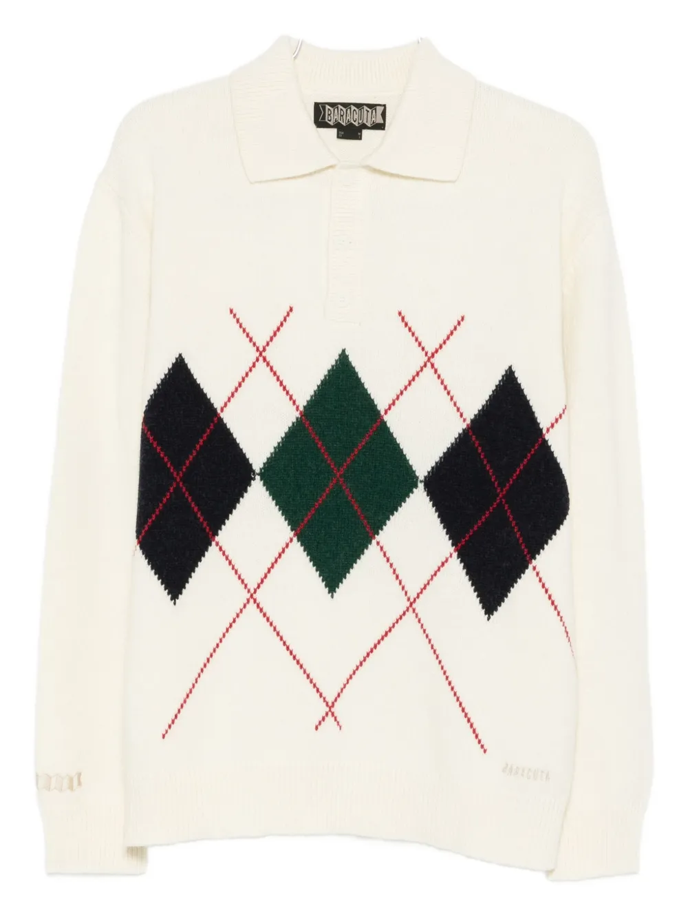 

Джемпер с ромбовидным узором Baracuta, белый