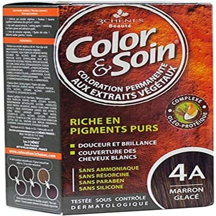 

Краска для волос Les 3 Chenes Color & Soin Permanent Color Care Glossy Brown 4A
