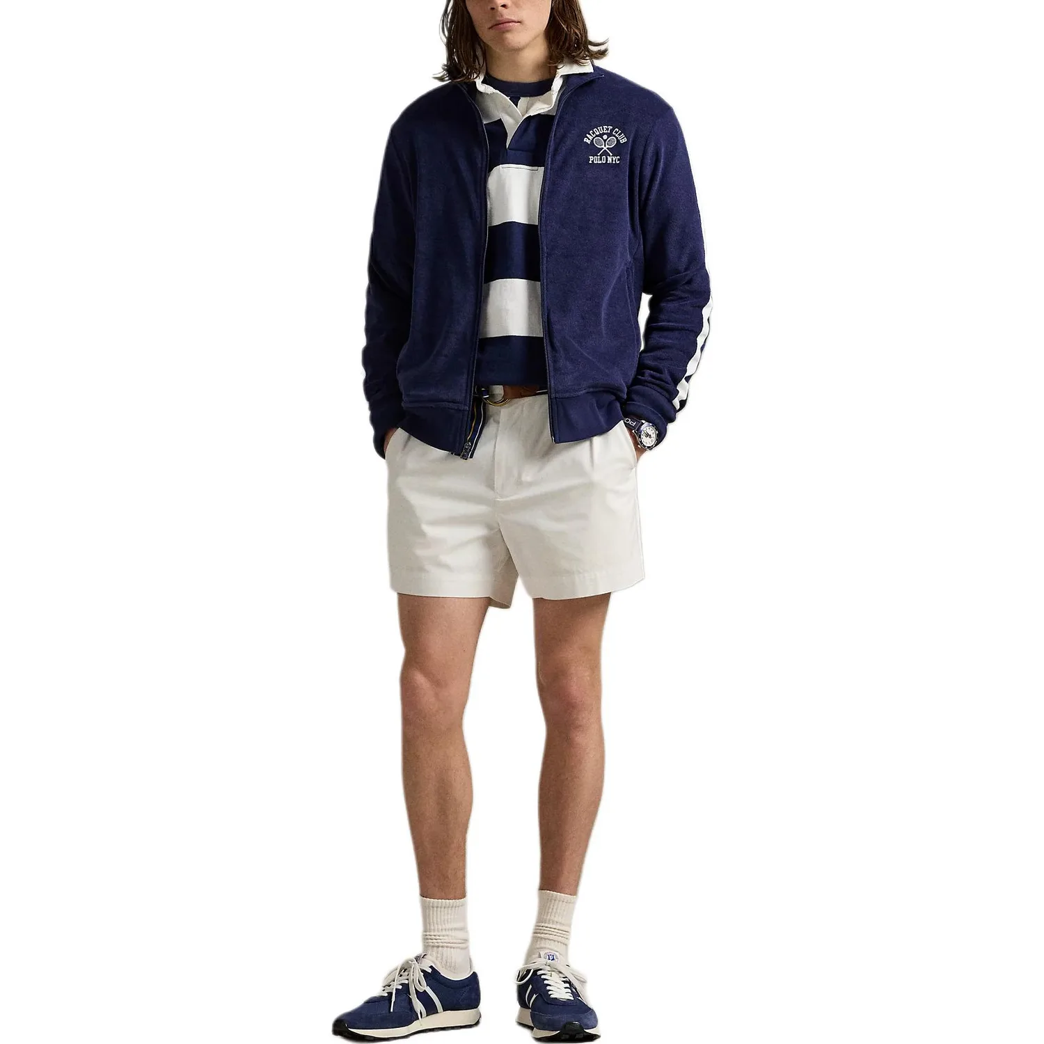Свитшот с вышитым логотипом Polo Ralph Lauren, морской синий — фото 3