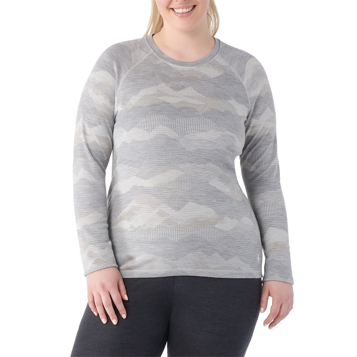 

Базовый слой Smartwool Classic Thermal Merino Plus Top, цвет Light Grey Mountain Scape