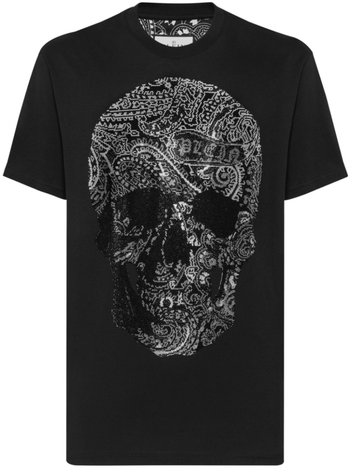 

Philipp Plein футболка с принтом Paisley Skull, черный