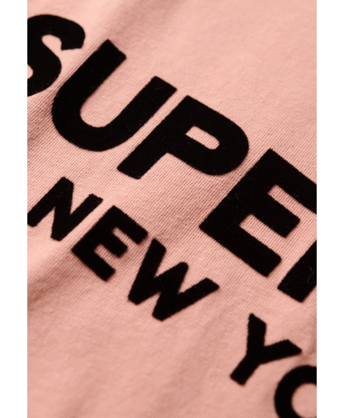 Спортивная футболка из коричневого хлопка, свободного кроя. Superdry, коричневый — фото 4