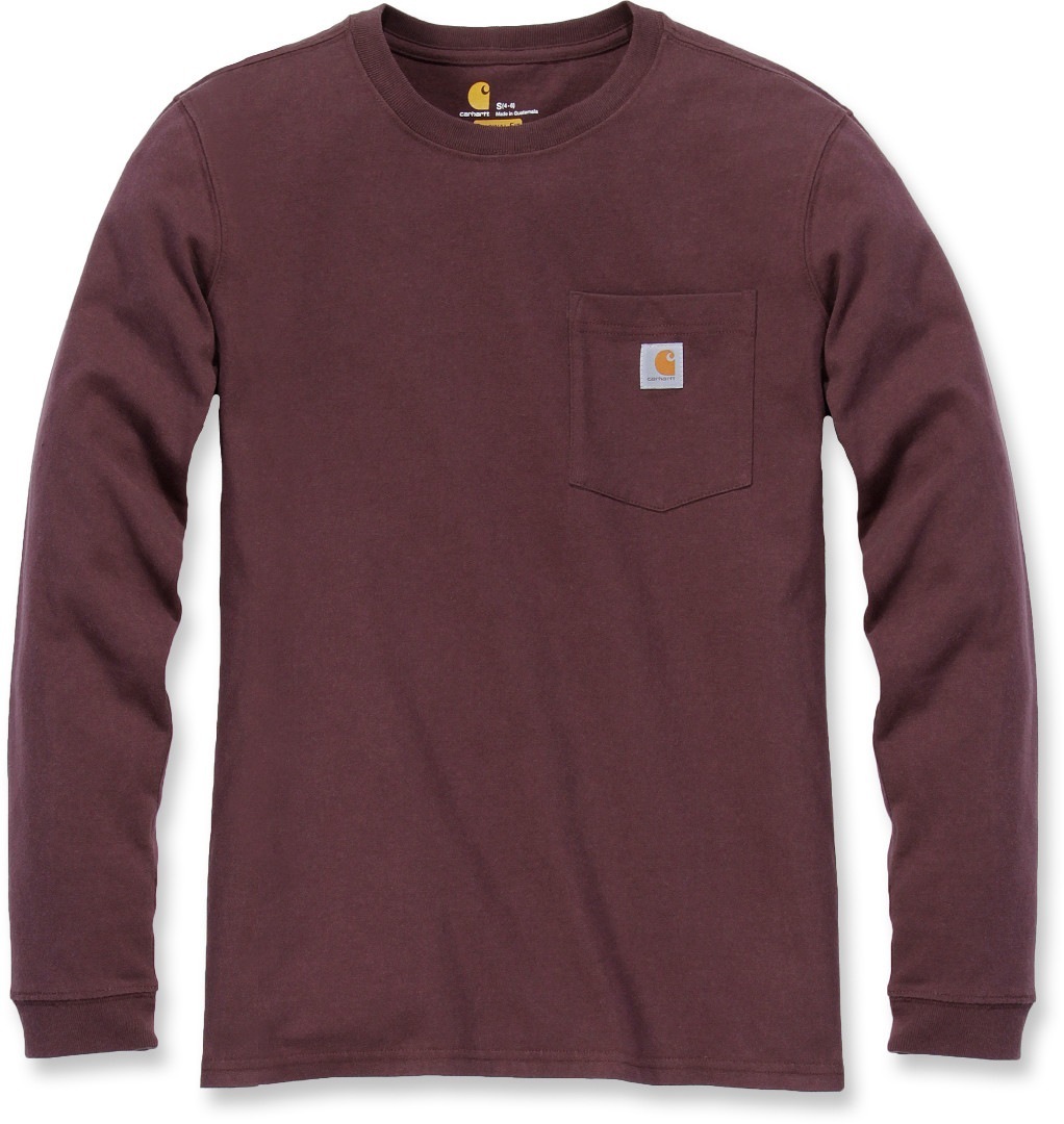 

Лонгслив Carhartt Workwear Pocket Women's Long Sleeve Shirt, бордовый