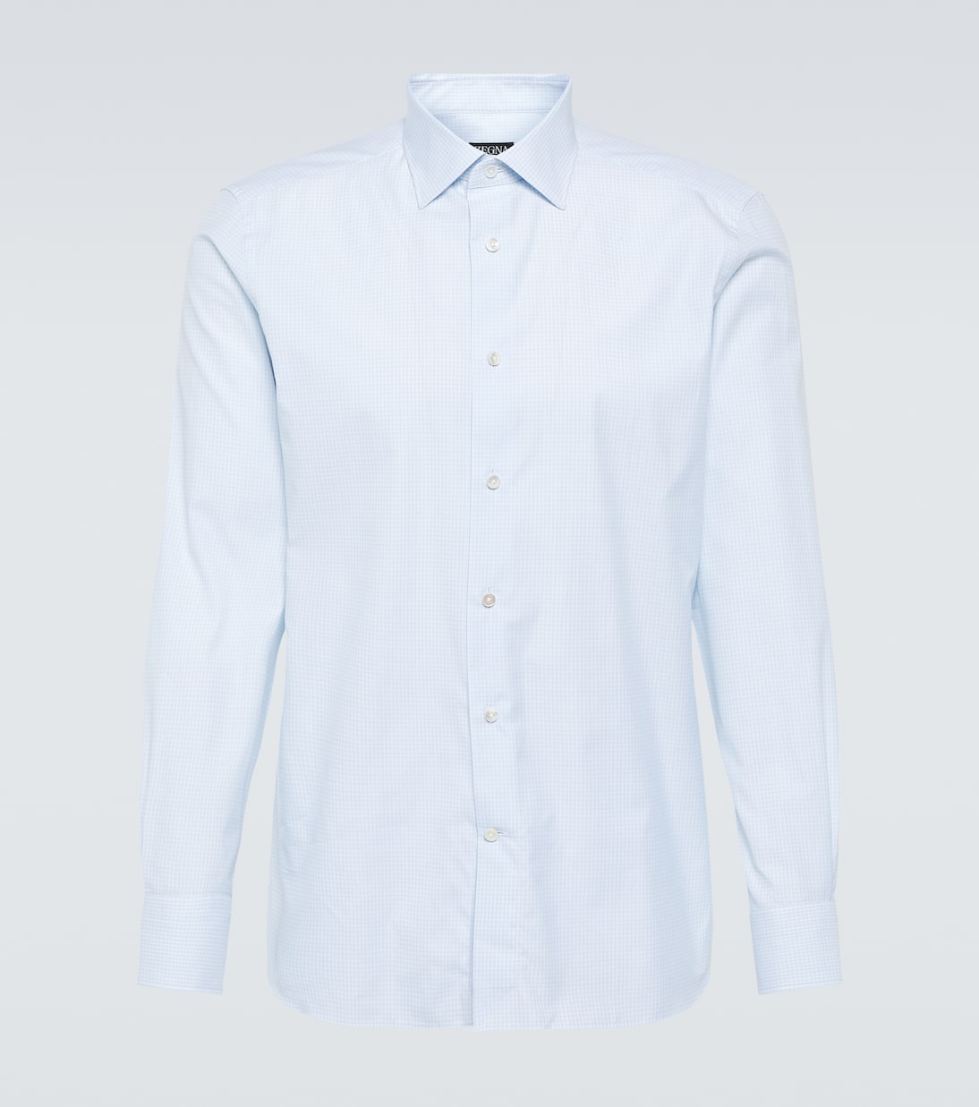 

Хлопковая рубашка Trofeo Zegna, Light Blue And White