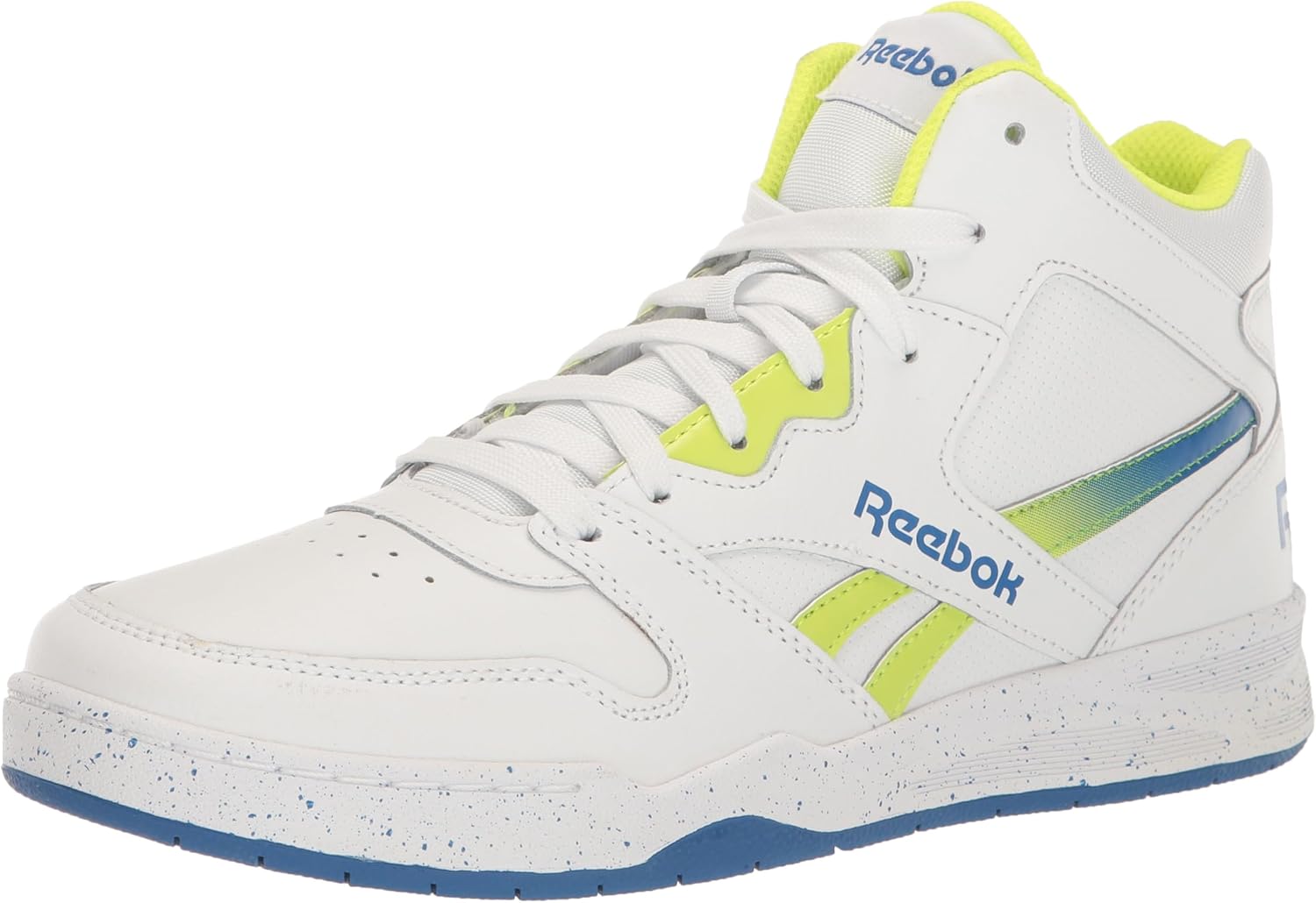 

Кроссовки Reebok BB4500 Court для мальчиков (малыши/старшие дети), белый/синий/желтый