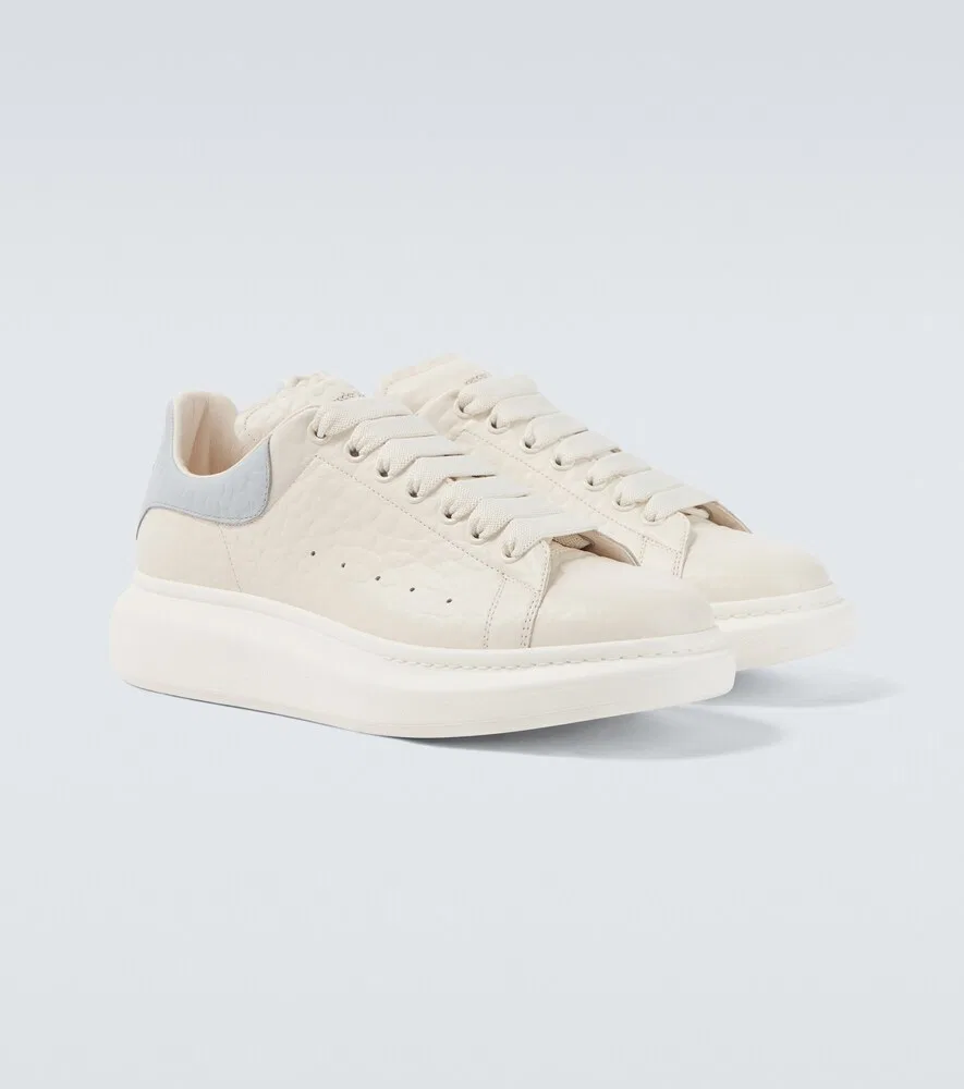 Кроссовки из массивной кожи McQueen, белый