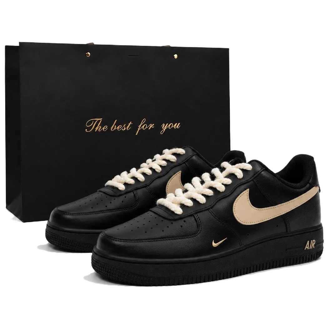 Кроссовки скейтбординговые Nike Black Gold Flowing Rhythm черные