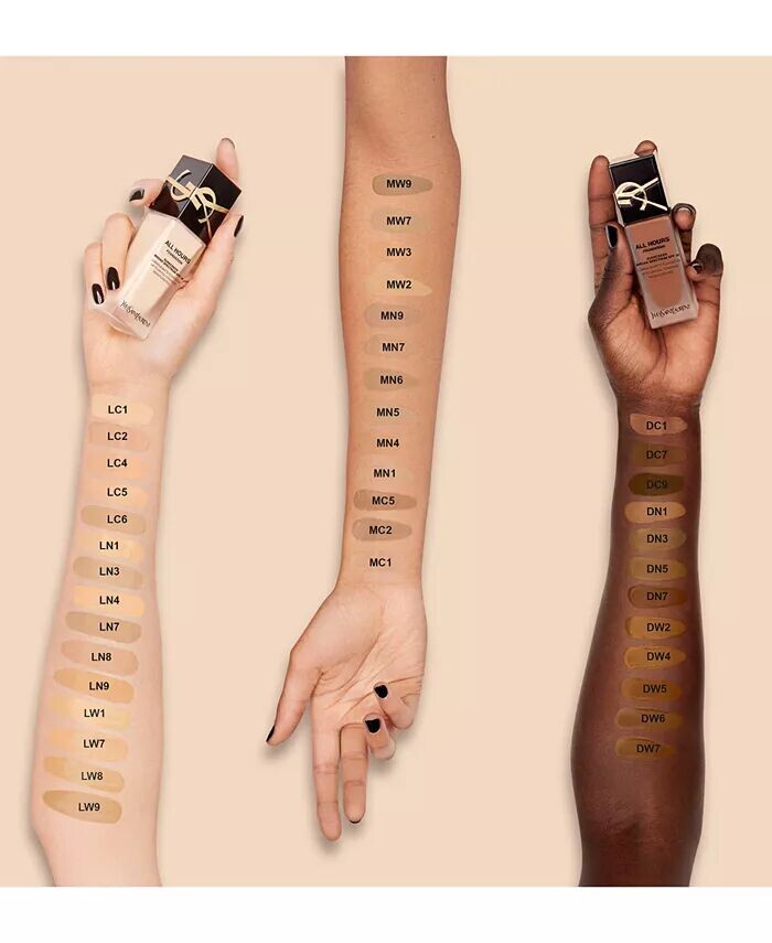 Сияющая матовая основа All Hours SPF 30 Yves Saint Laurent, цвет Mw2 — фото 4