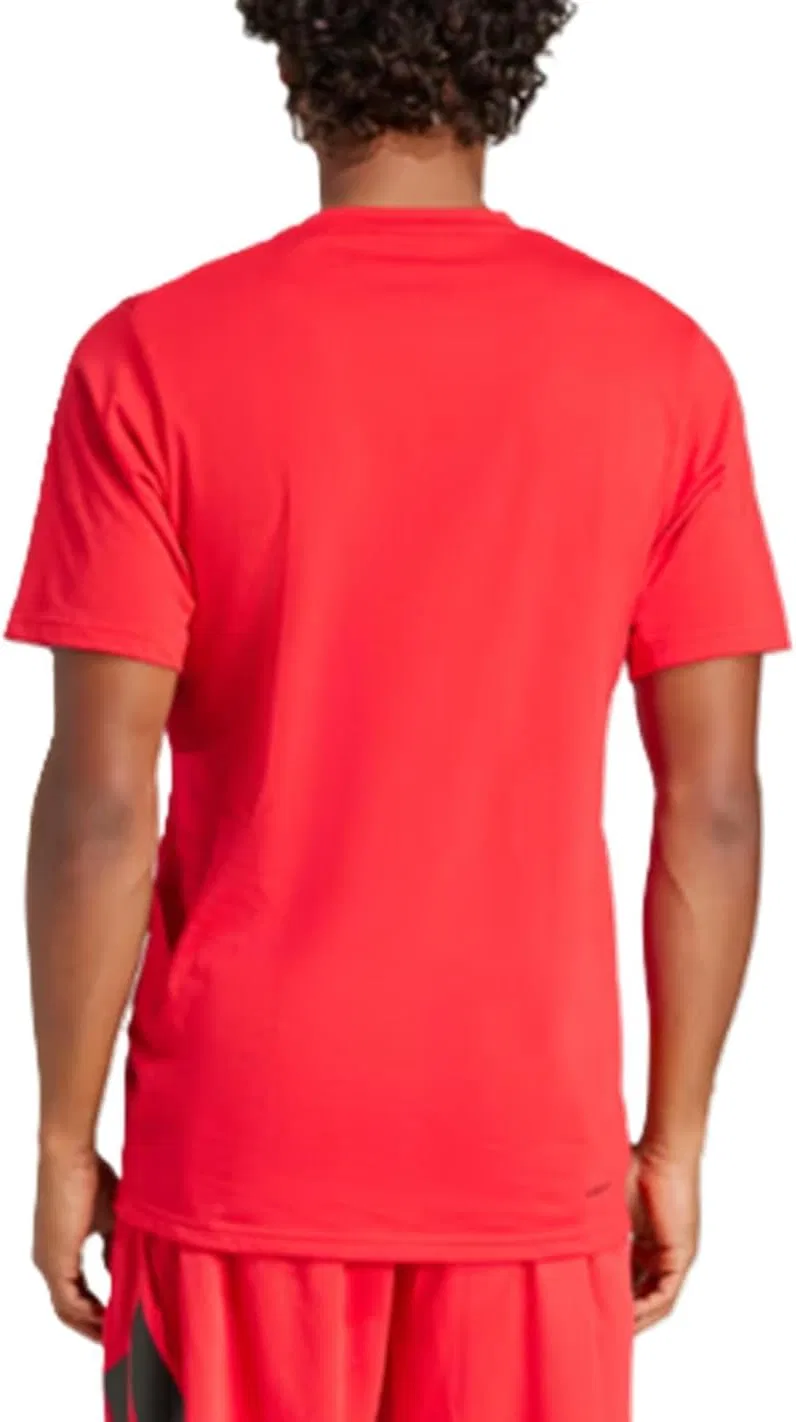 Мужская тренировочная футболка adidas, Pure Ruby/Black — фото 3