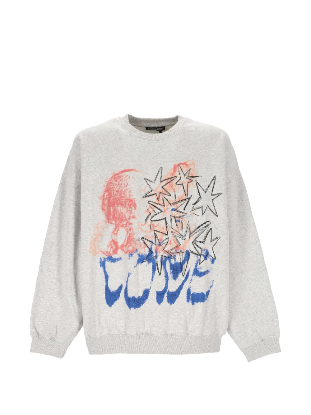 

Свитшот с круглым вырезом и графическим принтом COLE BUXTON, серый
