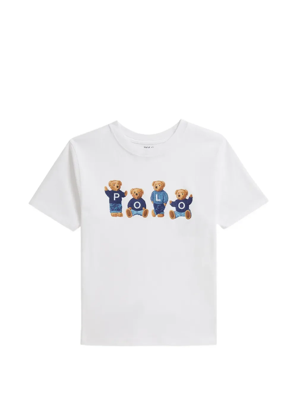 

Футболка Bear Polo Ralph Lauren Kids, белый