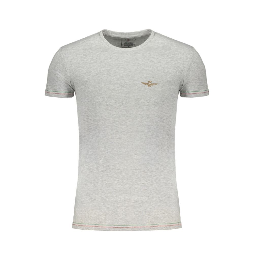 

Серая хлопковая футболка Aeronautica Militare