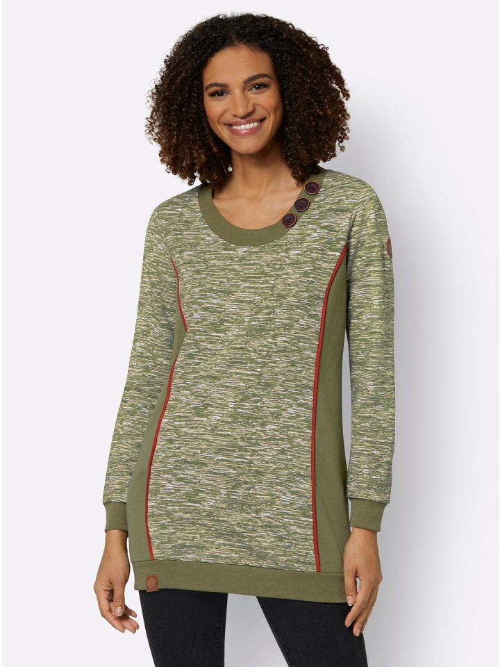 

Толстовка оливково-белого меланжа WITT WEIDEN