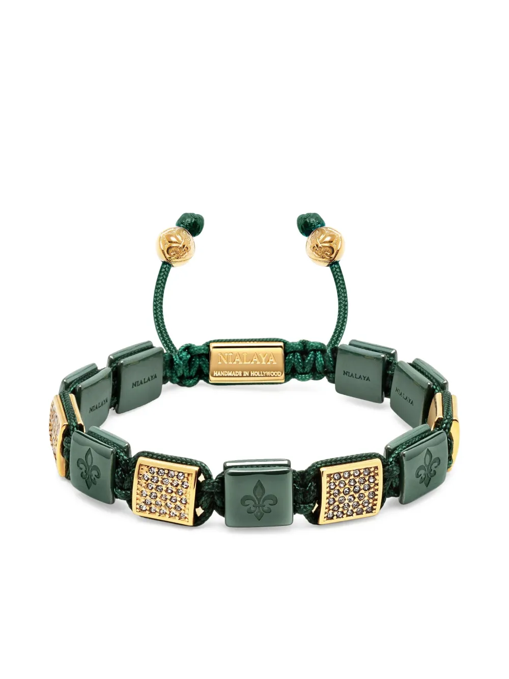 

Браслет Ceramic Flatbead Nialaya Jewelry, зеленый
