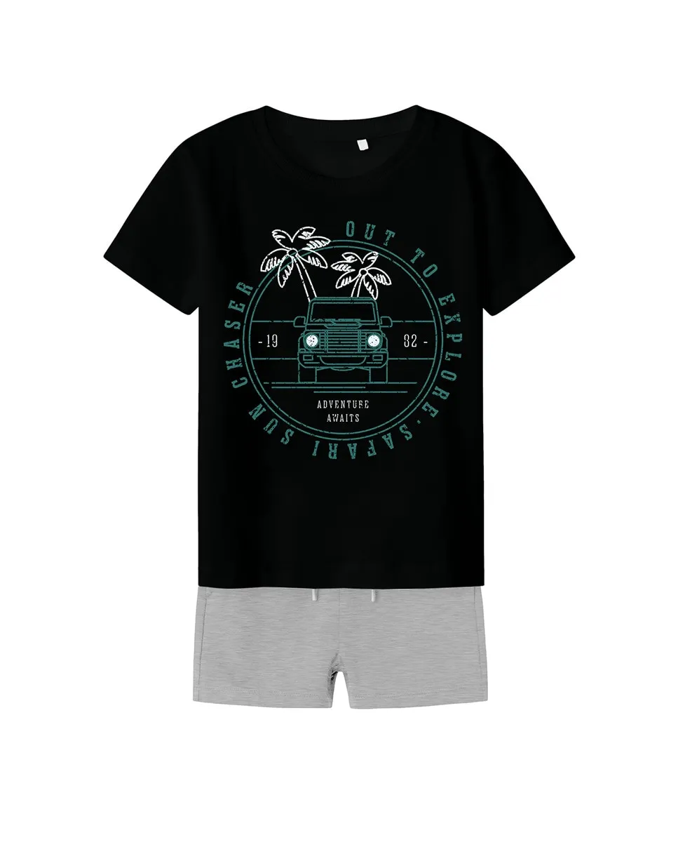 

Детский комплект с футболкой и шортами Name It, темно-синий