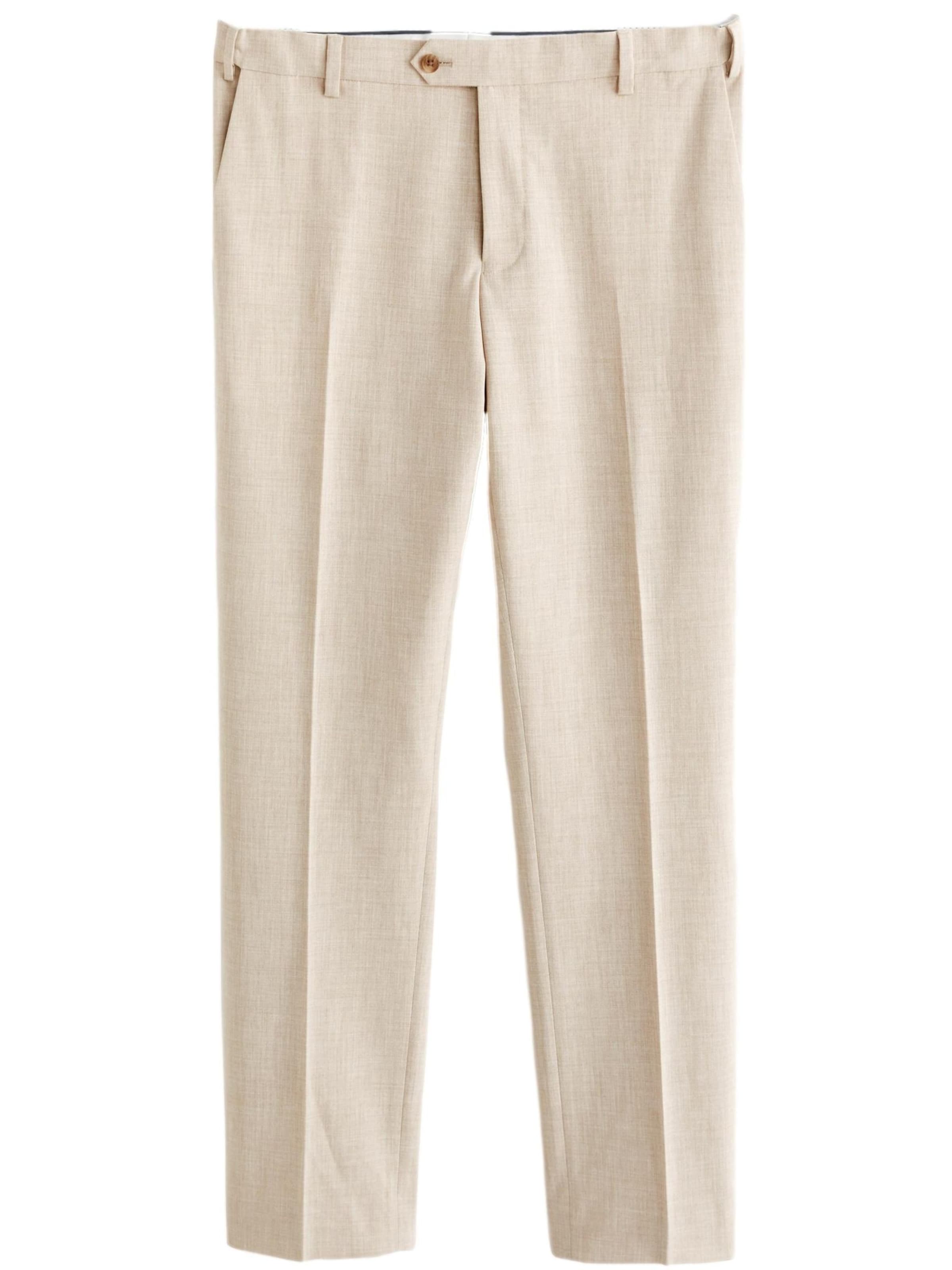 Next Брюки Slim fit Pleated 'Motion Flex' в цвете Stone