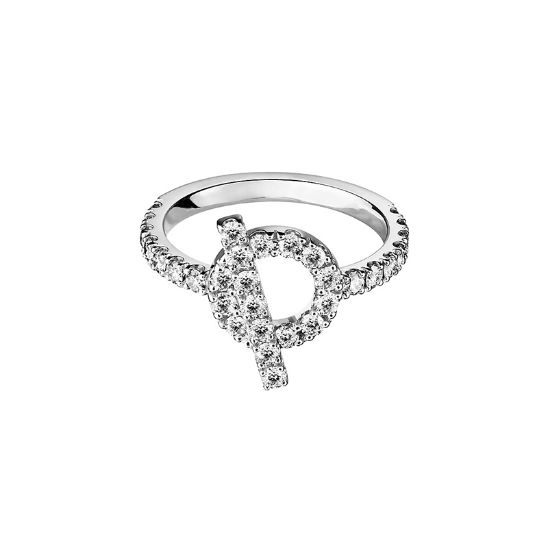 

HERMES Кольцо FINESSE Diamond Rings из серебра белого цвета