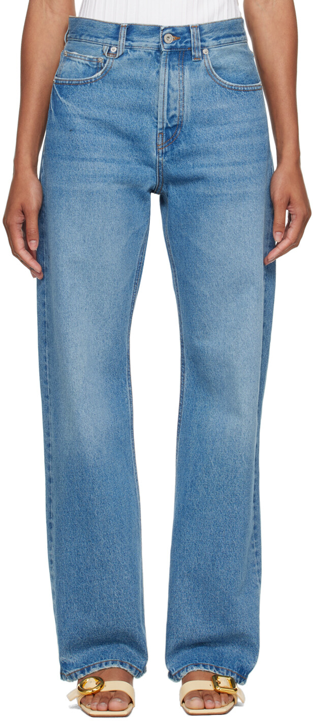 

Синие джинсы Les Classiques "Le de Nîmes droit" JACQUEMUS, Blue/Tabac 2