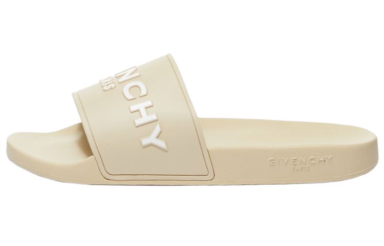 Givenchy Женские бежевые шлепанцы Slide